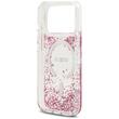Guess Husa Resin Bottom Glitter MagSafe iPhone 18 Pro / 17 Pro Roz