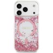 Guess Husa Resin Bottom Glitter MagSafe iPhone 18 Pro Max / 17 Pro Max Roz