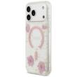 Guess Husa Resin Flowers and Glitter MagSafe iPhone 18 Pro / 17 Pro Roz