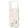 Guess Husa Resin Flowers and Glitter MagSafe iPhone 18 Pro / 17 Pro Roz
