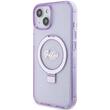 Guess Husa Ring Stand Glitter MagSafe iPhone 15 Mov