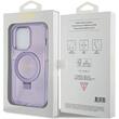 Guess Husa Ring Stand Glitter MagSafe iPhone 15 Pro Max Mov