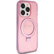 Guess Husa Ring Stand Glitter MagSafe iPhone 15 Pro Max Roz