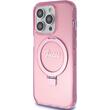 Guess Husa Ring Stand Glitter MagSafe iPhone 15 Pro Max Roz