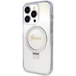 Guess Husa Ring Stand Glitter MagSafe iPhone 15 Pro Max Transparent
