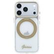 Guess Husa Ring Stand Script Metal Logo MagSafe iPhone 18 Pro / 17 Pro Transparent