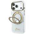 Guess Husa Ring Stand Script Metal Logo MagSafe iPhone 18 Pro / 17 Pro Transparent
