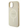 Guess Husa Saffiano MagSafe iPhone 15 Bej