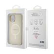 Guess Husa Saffiano MagSafe iPhone 15 Bej