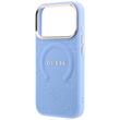 Guess Husa Saffiano Peony & Ring MagSafe iPhone 18 Pro / 17 Pro Light Blue