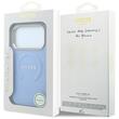 Guess Husa Saffiano Peony & Ring MagSafe iPhone 18 Pro / 17 Pro Light Blue