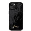 Guess Husa Sequin Script Logo iPhone 15 Plus Negru