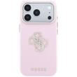 Guess Husa Smooth Big Strass Logo iPhone 18 Pro / 17 Pro Roz