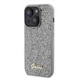 Guess Husa Square Mirror Script Logo iPhone 15 Argintiu