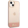 Guess Husa TPU Camera Outline Translucent iPhone 14 Plus Roz