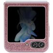 Guess Husa TPU Glitter Flakes Metal Logo Samsung Galaxy Z Flip5 Roz