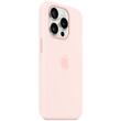 Apple Husa Originala Silicon iPhone 15 Pro, MagSafe, Light Pink