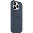 Apple Husa Originala Silicon iPhone 15 Pro, MagSafe, Storm Blue
