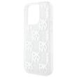 DKNY Husa Liquid Glitter Multilogo iPhone 15 Pro Max Alb