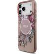 Guess Husa Flowers Strap MagSafe iPhone 17 Pro Roz