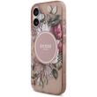 Guess Husa Flowers Strap MagSafe iPhone 17 Roz