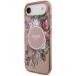 Guess Husa Flowers Strap MagSafe iPhone Air Roz
