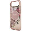 Guess Husa Flowers Strap MagSafe iPhone Air Roz
