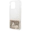 Guess Husa Glitter Charms iPhone 14 Pro Auriu