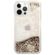 Guess Husa Glitter Charms iPhone 14 Pro Auriu