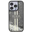 Guess Husa Liquid Glitter Gold Stripe iPhone 15 Pro Max Negru