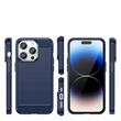 Lemontti Husa Carbon Case Flexible iPhone 14 Pro Albastru