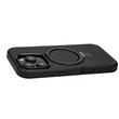 Lemontti Husa Piele MagSafe cu inel stand iPhone 15 Pro Max Negru