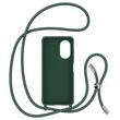 Lemontti Husa Silicon cu Snur Oppo Reno 8T Verde (protectie 360°, material fin, captusit cu microfibra)