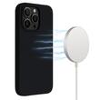 Husa iPhone 14 Pro Max Lemontti Liquid Silicon MagCharge Negru