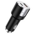 Lemontti Incarcator Auto Fast Charge 1 x port PD Type-C 20W + 1 x port USB-A QC 3.0 18W cu cablu Type-C la Type-C 20W, 1m, Negru/Argintiu