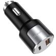 Lemontti Incarcator Auto Fast Charge 1 x port PD Type-C 20W + 1 x port USB-A QC 3.0 18W cu cablu Type-C la Type-C 20W, 1m, Negru/Argintiu