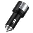 Lemontti Incarcator Auto Fast Charge 1 x port PD Type-C 20W + 1 x port USB-A QC 3.0 18W cu cablu Type-C la Type-C 20W, 1m, Negru/Argintiu