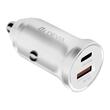 Devia Incarcator Auto Smart Series Mini PD 30W +QC 3.0 1 x USB-A + 1 x Type-C, Alb