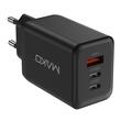 Mako Incarcator Retea Quick Charge 65W GaN2, 2x Type-C, 1x USB-A, EU, Black