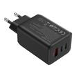 Mako Incarcator Retea Quick Charge 65W GaN2, 2x Type-C, 1x USB-A, EU, Black