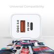 Lemontti Incarcator Retea GaN Dual Port 1x Type-C si 1x USB-A, 30W, EU Plug, Alb