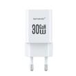 Lemontti Incarcator Retea GaN Dual Port 1x Type-C si 1x USB-A, 30W, EU Plug, Alb