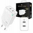 Prestico Incarcator Retea F16 2 x USB-C, PD, Fast Charge, 40W Alb