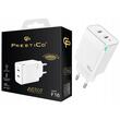 Prestico Incarcator Retea F16 2 x USB-C, PD, Fast Charge, 40W Alb
