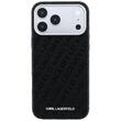 Karl Lagerfeld Husa Grained Leather Metal Logo MagSafe iPhone 18 Pro / 17 Pro Black