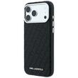 Karl Lagerfeld Husa Grained Leather Metal Logo MagSafe iPhone 18 Pro / 17 Pro Black