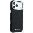 Karl Lagerfeld Husa Grained Leather Metal Logo MagSafe iPhone 18 Pro / 17 Pro Black