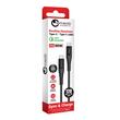Lemontti Cablu Bending Aluminum Super Fast Charge Type-C la Type-C, PD 100W, 1.2m, Negru