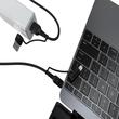 Lemontti Cablu Multi connector 4 in 1, USB-A & Type-C la Type-C & Lightning, PD 60W, 1.2m, Negru
