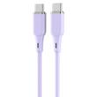 Lemontti Cablu Liquid Silicon Type-C la Type-C, Fast Charge, PD 60W, 1.2m, Mov